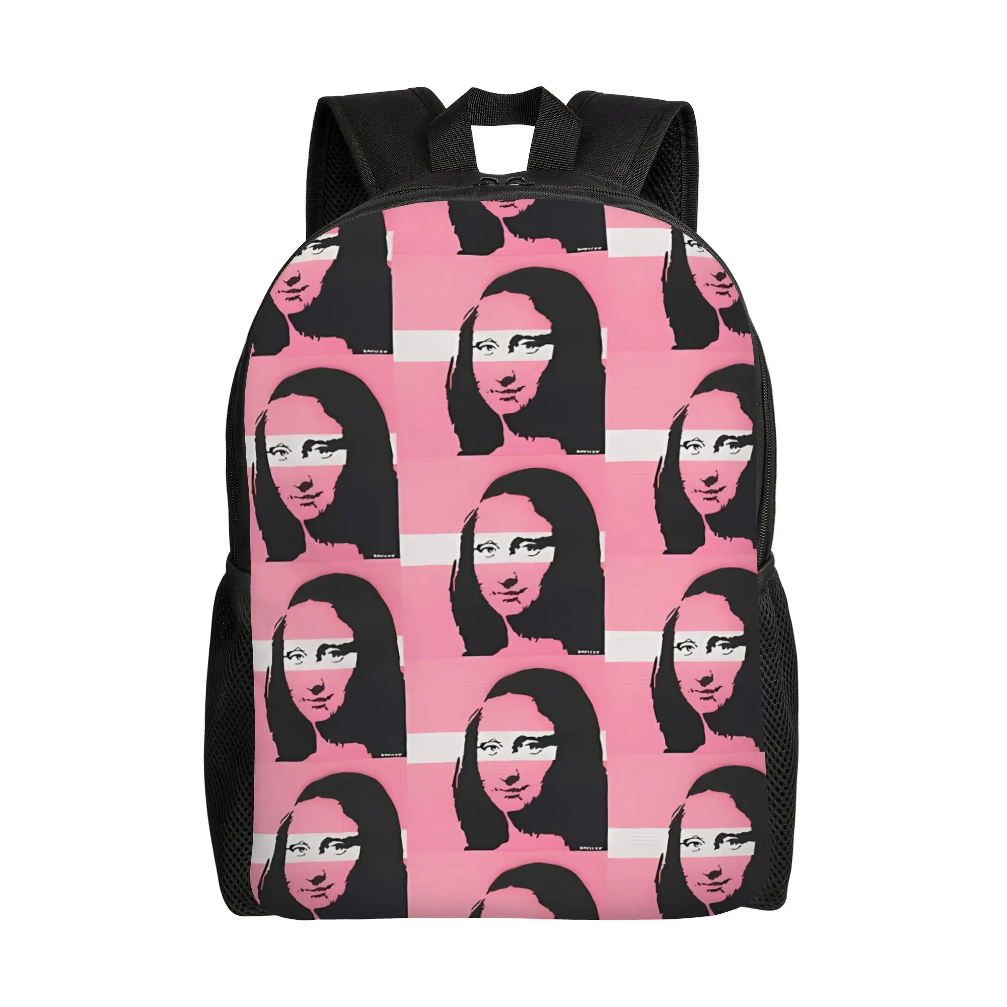 Y2K Banksy Mona Lisa Pink Graffiti Backpack Office Workers Fashionable mochila Large Capacity Laptop Bag Back To School Season
Y2K Banksy Mona Lisa Pink Graffiti Backpack Office Workers Fashionable mochila Large Capacity Laptop Bag Back To School Season