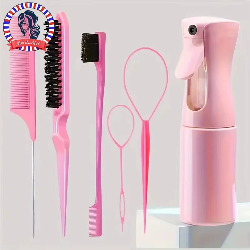 6pcs/Set Hair Brush Set Hairdressing Spray Bottle Hair Braiding Loop Rat Tail Comb Teasing Hair Brsuh Edge Control Hair Brush
6pcs/Set Hair Brush Set Hairdressing Spray Bottle Hair Braiding Loop Rat Tail Comb Teasing Hair Brsuh Edge Control Hair Brush