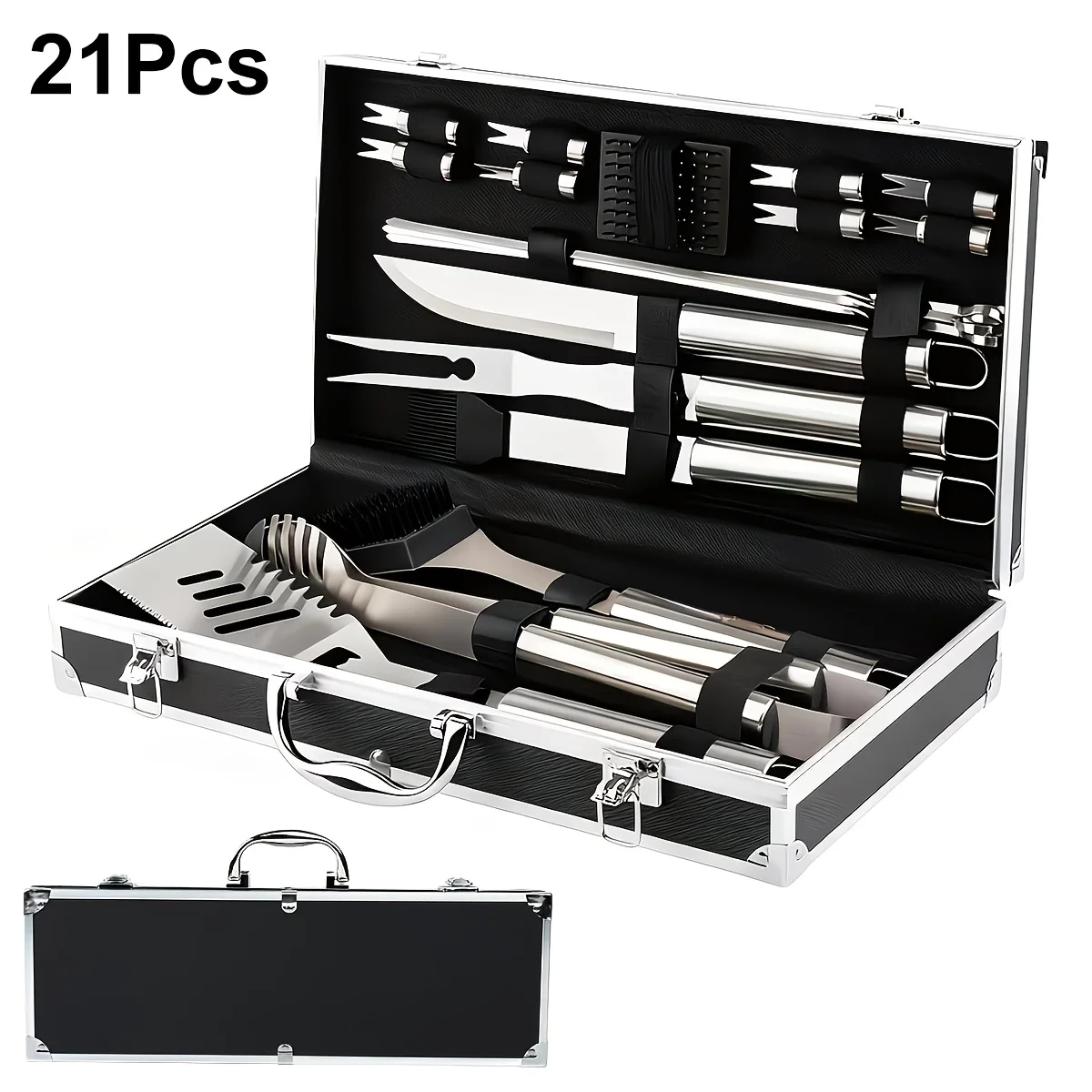 9/21pcs of Barbecue Accessories, Barbecue Sets, Men's Barbecue Gifts, Indoor and Outdoor Barbecue Cooking Barbecue Tools, Camping.
9/21pcs of Barbecue Accessories, Barbecue Sets, Men's Barbecue Gifts, Indoor and Outdoor Barbecue Cooking Barbecue Tools, Camping.