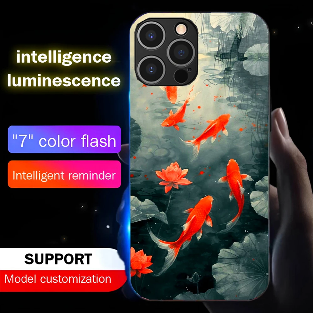 Chinese Koi Fish Smart LED Light Glowing Tempered Glass Phone Case For Samsung S25 S24 S23 S22 S21 S20 FE Note 10 20 Plus Ultra
Chinese Koi Fish Smart LED Light Glowing Tempered Glass Phone Case For Samsung S25 S24 S23 S22 S21 S20 FE Note 10 20 Plus Ultra
