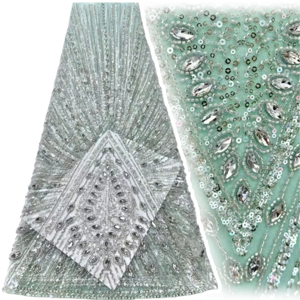 African Handcrafted Heavy Beaded Lace Fabric 2026 High-Quality Nigerian Sequined Beaded Lace Fabric Suitable for Wedding 1910
African Handcrafted Heavy Beaded Lace Fabric 2026 High-Quality Nigerian Sequined Beaded Lace Fabric Suitable for Wedding 1910