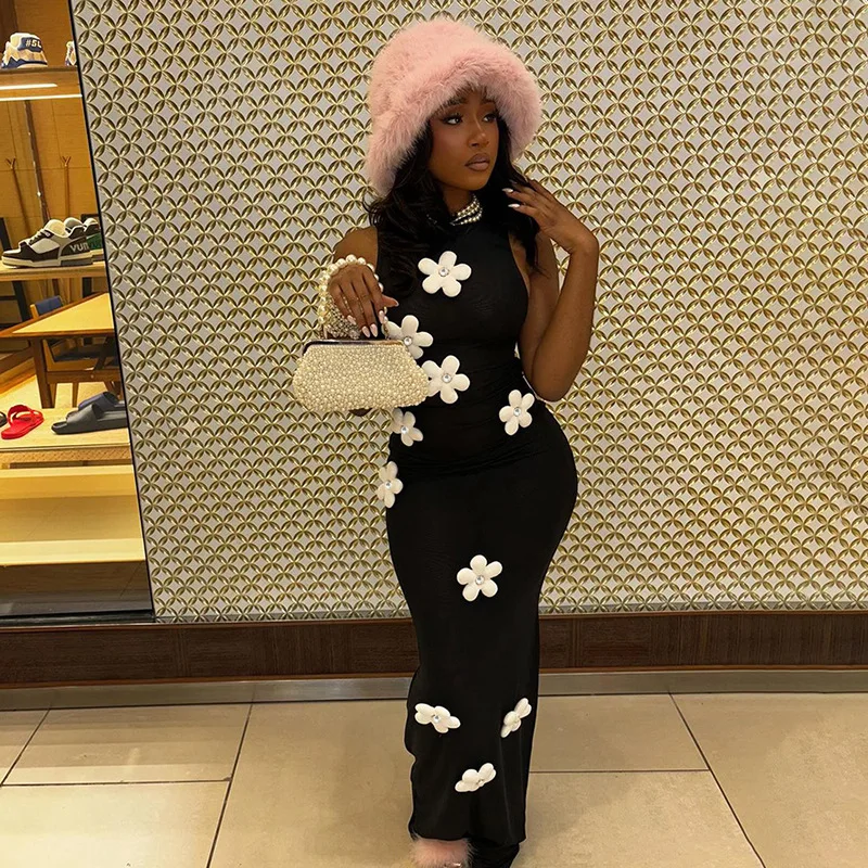 Summer New Elegant Slim Fit Long Dress With Fashionable Style And Temperament, Floral Small High Neck Dress
Summer New Elegant Slim Fit Long Dress With Fashionable Style And Temperament, Floral Small High Neck Dress