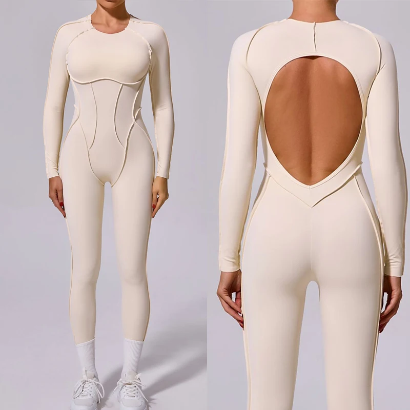 Women's One-piece Yoga Set GYM Jumpsuit leggings Long-sleeved Sexy Backless Slim Fit Sports Outfit Black Blue Summer 2025 Gray
Women's One-piece Yoga Set GYM Jumpsuit leggings Long-sleeved Sexy Backless Slim Fit Sports Outfit Black Blue Summer 2025 Gray