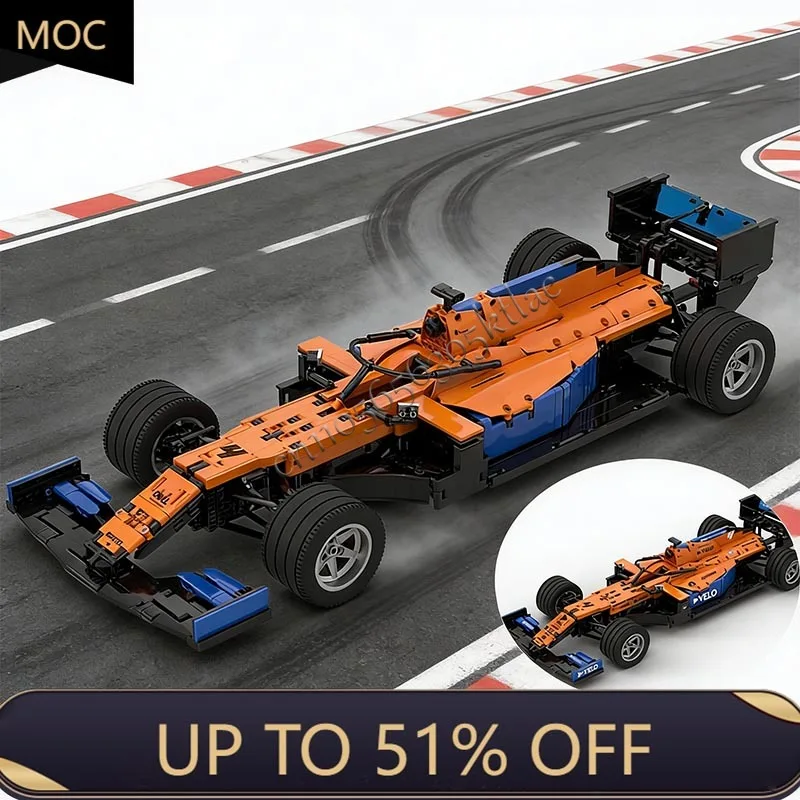 MOC Racing Seires F1 MCL35 Orange 1:8 Scale Building Block DIY Model Collection Experts High Difficulty Education Brick Toy Gift
MOC Racing Seires F1 MCL35 Orange 1:8 Scale Building Block DIY Model Collection Experts High Difficulty Education Brick Toy Gift