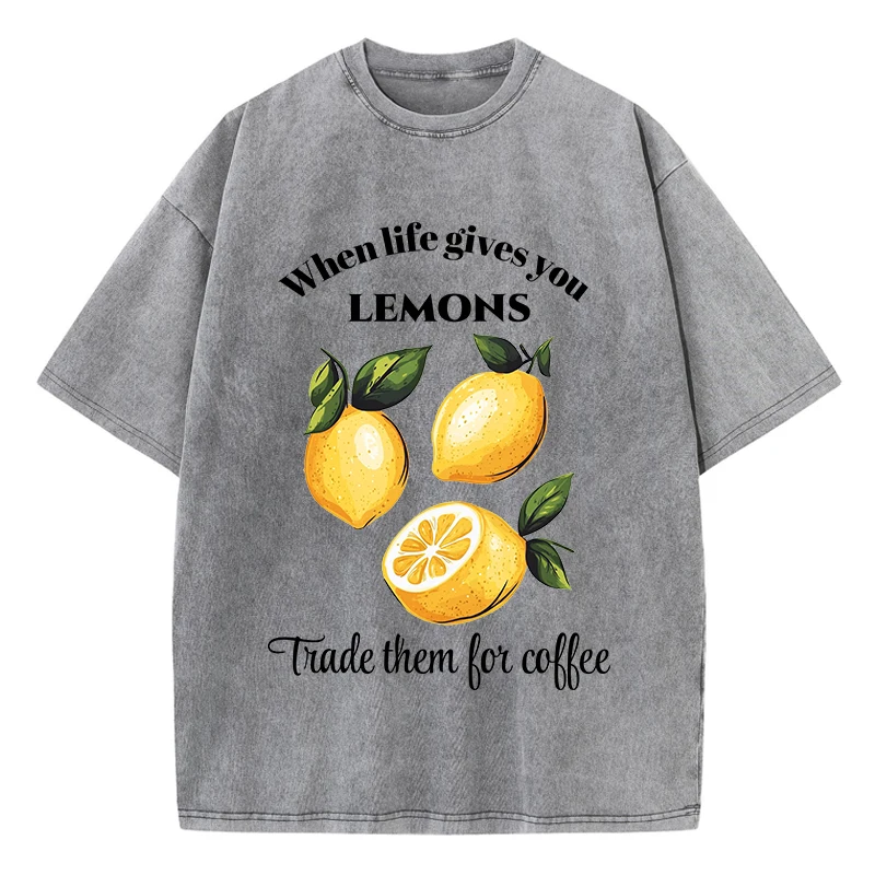 When Life Gives You Lemons Print Washed T Shirt Women Cotton Streetwear Distressed O-Neck Comfortable Tops Summer Womans Clothes
When Life Gives You Lemons Print Washed T Shirt Women Cotton Streetwear Distressed O-Neck Comfortable Tops Summer Womans Clothes