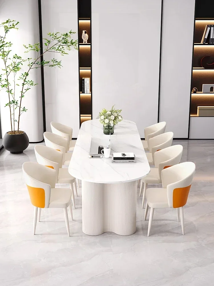 Cream Style Stone Plate Long Table 6-10 People Office Desk Reception Negotiation
Cream Style Stone Plate Long Table 6-10 People Office Desk Reception Negotiation