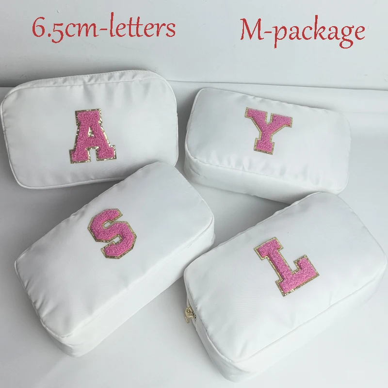 6.5cm letter bag DIY design makeup bag nylon waterproof multifunctional toiletry bag
6.5cm letter bag DIY design makeup bag nylon waterproof multifunctional toiletry bag