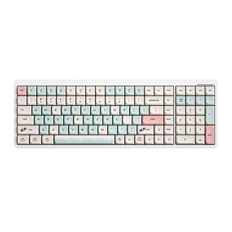 105 key girls high-value wireless mechanical keyboard, good typing feel, low axis Bluetooth computer keyboard for office use
105 key girls high-value wireless mechanical keyboard, good typing feel, low axis Bluetooth computer keyboard for office use