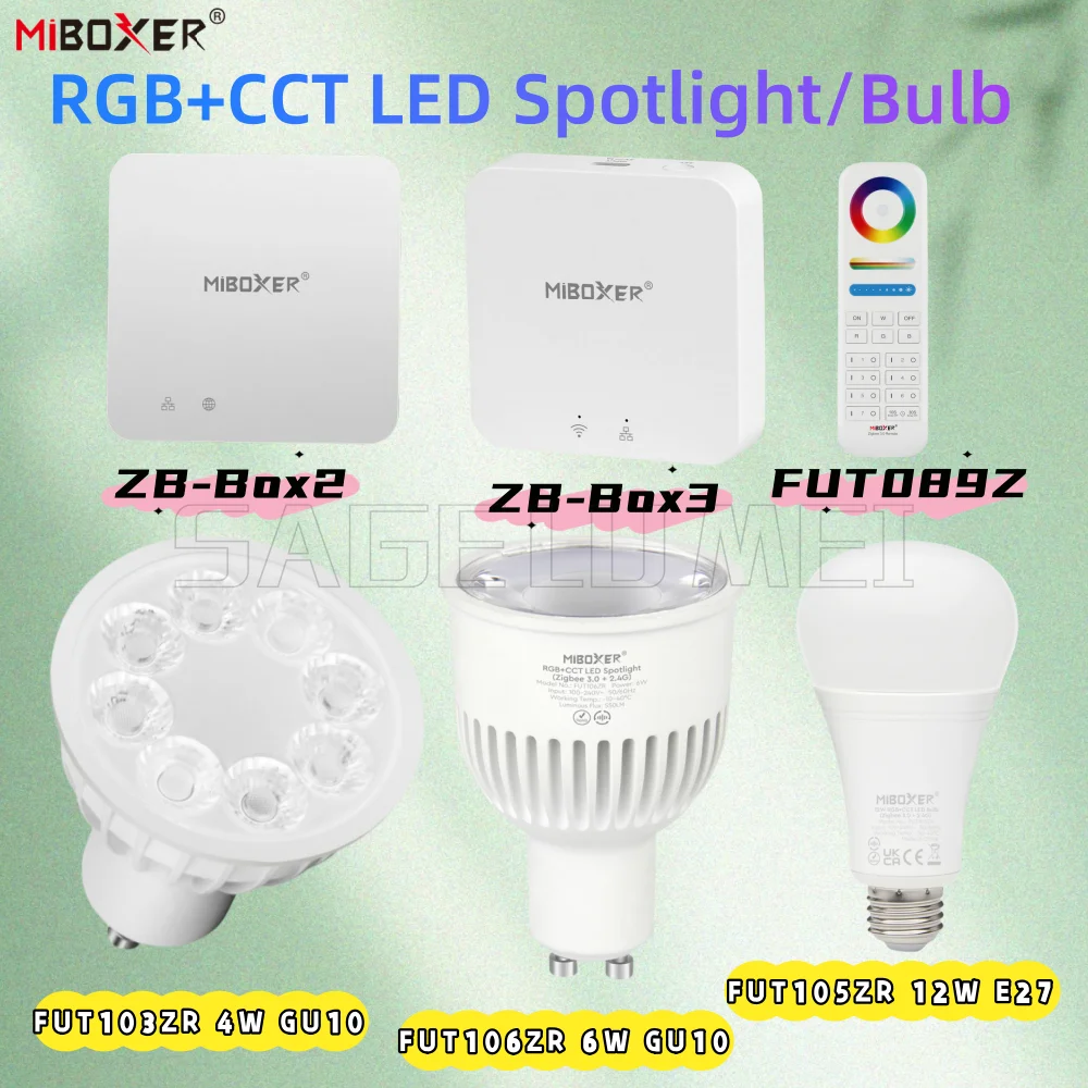 Miboxer AC110-220V FUT105ZR (E27 12W) FUT103ZR (4W)/FUT106ZR (6W)GU10 Zigbee 3.0+2.4G RGBCCT Светодиодные лампы Wi-Fi Приложение Голосовое управление
Miboxer AC110-220V FUT105ZR (E27 12W) FUT103ZR (4W)/FUT106ZR (6W)GU10 Zigbee 3.0+2.4G RGBCCT Светодиодные лампы Wi-Fi Приложение Голосовое управление