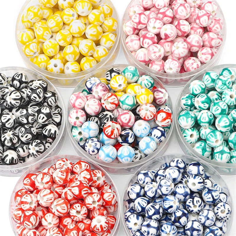 2pc 10mm Fun Graffiti Glazed Porcelain Beads Hand Painted Flowers Large Hole Round Beads DIY Necklace Bracelet Jewelry Making
2pc 10mm Fun Graffiti Glazed Porcelain Beads Hand Painted Flowers Large Hole Round Beads DIY Necklace Bracelet Jewelry Making