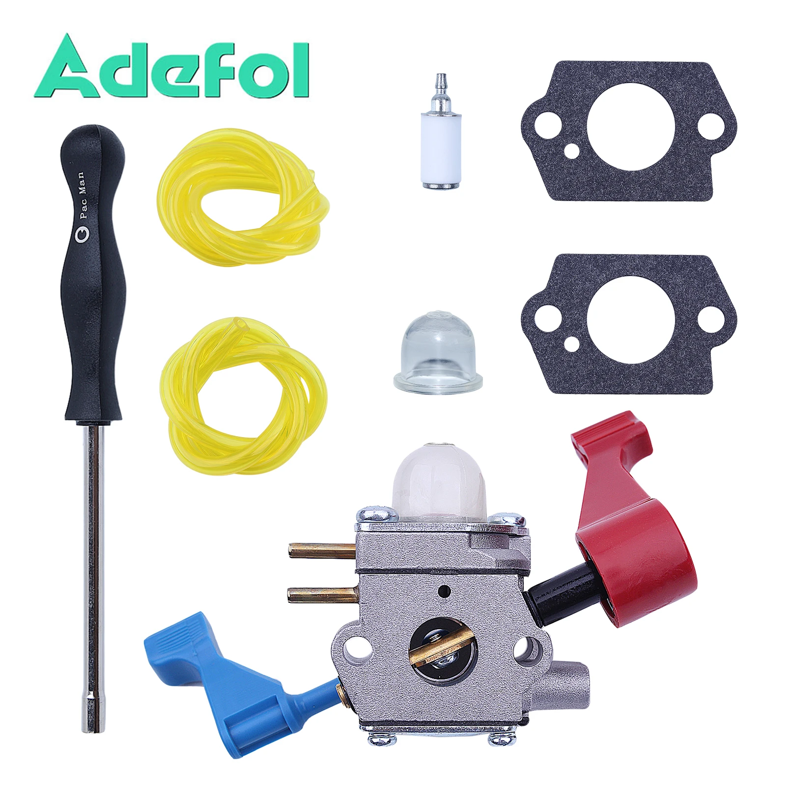 C1U-W12A Carburetor Gasket Fuel Filter Line Adjust Tool Kit for Poulan FL1500 FL1500LE Leaf Blower 530071629
C1U-W12A Carburetor Gasket Fuel Filter Line Adjust Tool Kit for Poulan FL1500 FL1500LE Leaf Blower 530071629