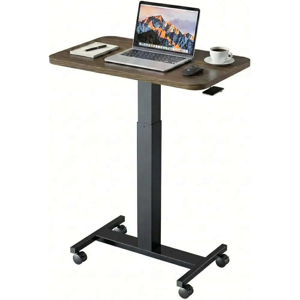 Small Rolling Laptop Standing Desk, Height Adjustable Mobile T-Base Desk with Lockable Casters, Portable Sit-Stand Workstation o
Small Rolling Laptop Standing Desk, Height Adjustable Mobile T-Base Desk with Lockable Casters, Portable Sit-Stand Workstation o