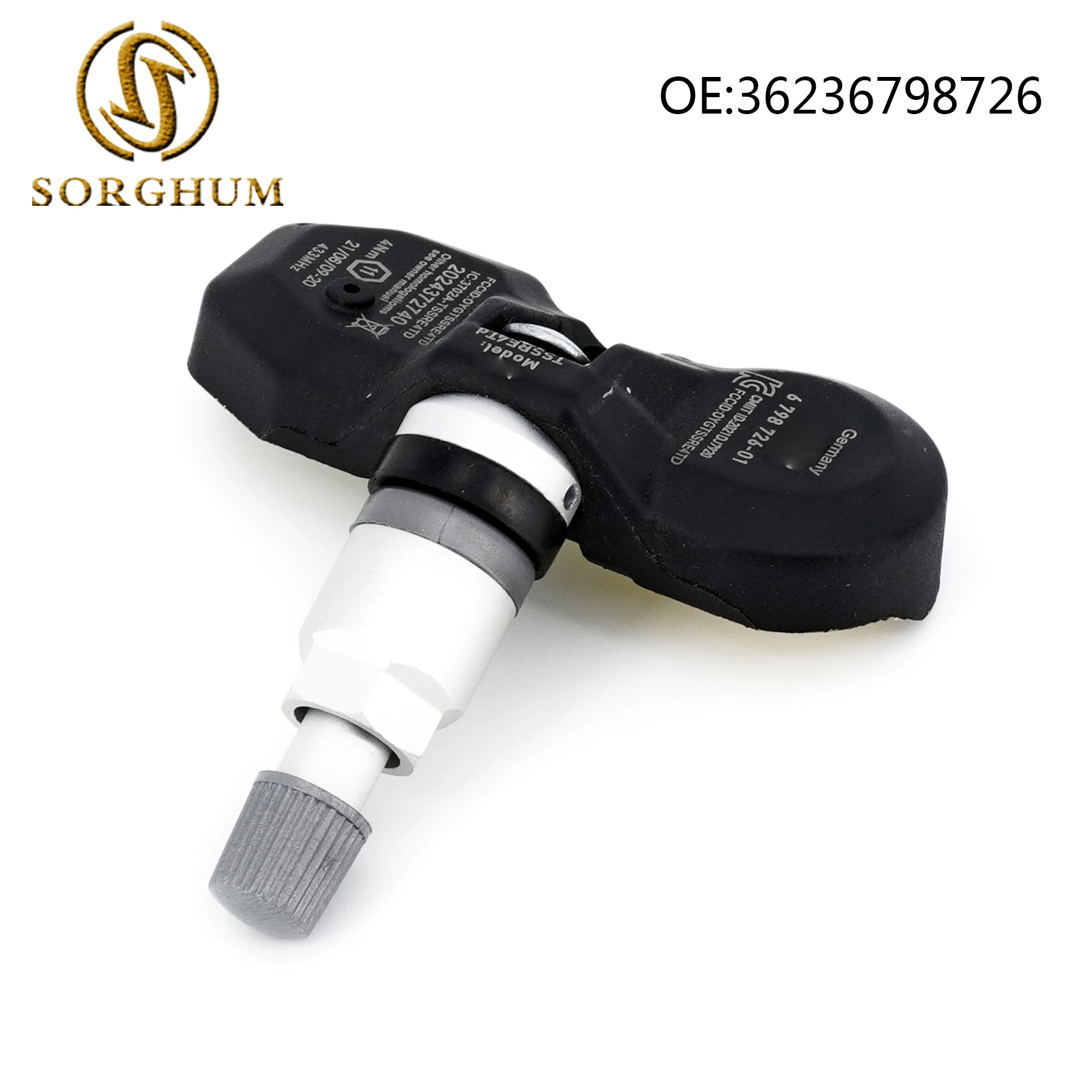 SORGHUM 36236798726 6798726 TPMS Tire Pressure Sensor 433MHZ For BMW MINI 2008 2009 Tyre Pressure Control System Wheel Sensor
SORGHUM 36236798726 6798726 TPMS Tire Pressure Sensor 433MHZ For BMW MINI 2008 2009 Tyre Pressure Control System Wheel Sensor