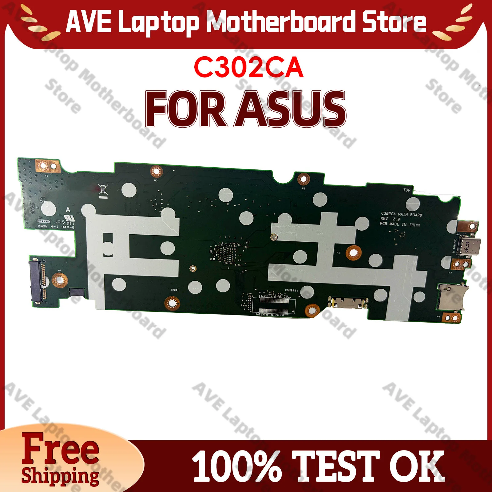 C302CA Laptop Motherboard For ASUS Chromebook C302CA C302C Notebook Mainboard With I3 I5 I7 CPU 100% tests OK fast shipping stk
C302CA Laptop Motherboard For ASUS Chromebook C302CA C302C Notebook Mainboard With I3 I5 I7 CPU 100% tests OK fast shipping stk