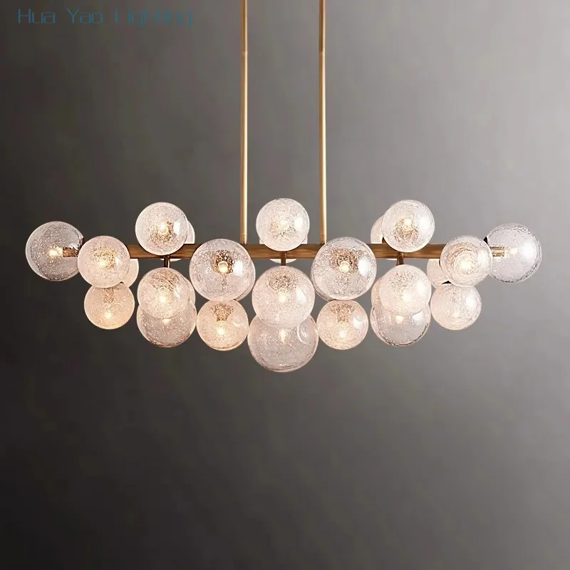 2025 Trendy Vintage American Glass Bubble Dimmable LED Chandelier Hanging Lamps Suspension Luminaire Lampen For Dinning Room
2025 Trendy Vintage American Glass Bubble Dimmable LED Chandelier Hanging Lamps Suspension Luminaire Lampen For Dinning Room