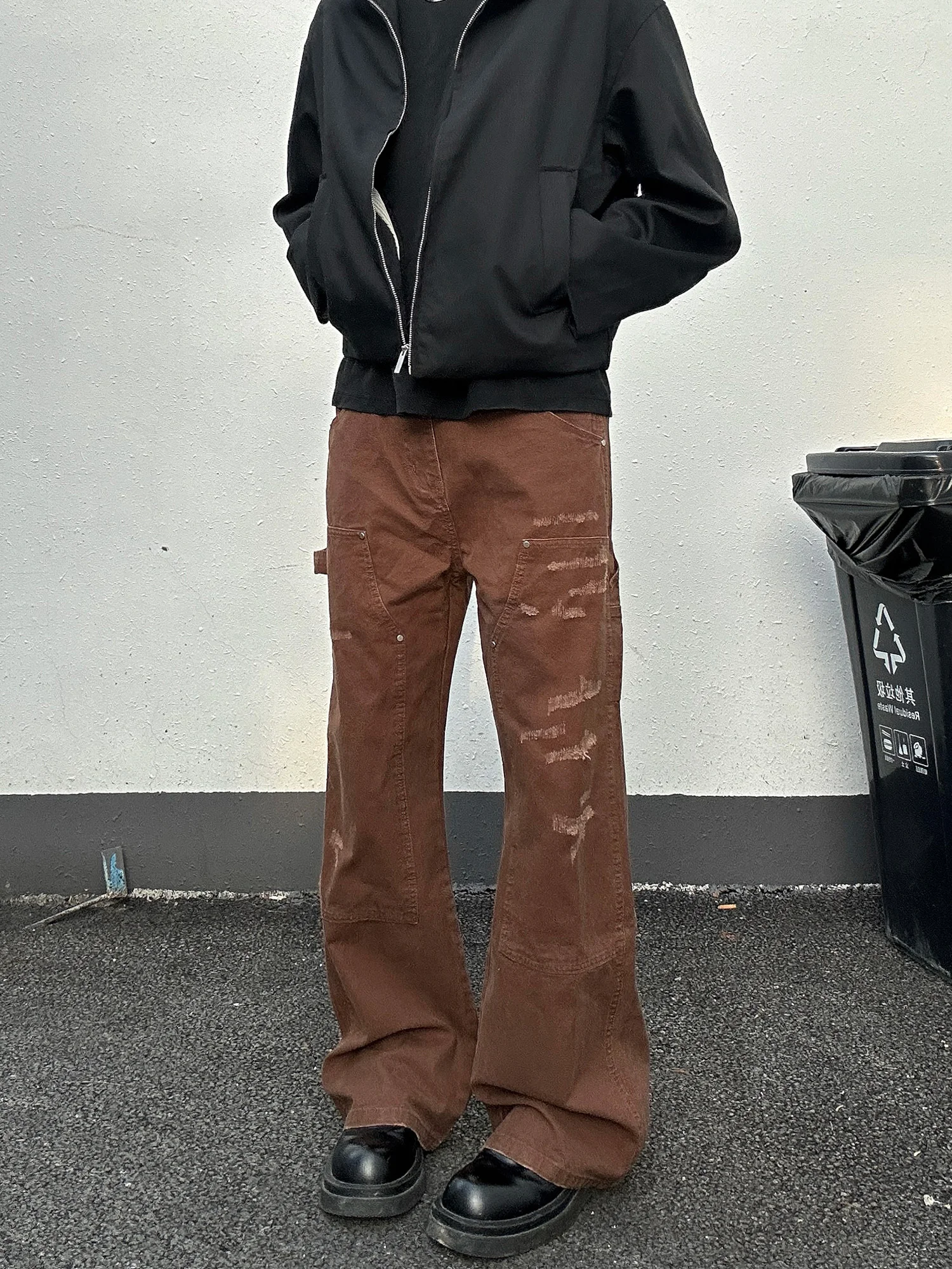 American High Street Distred Design Denim Jeans Men's Women's Retro Loose Straight Workwear Logging Long Trousers
American High Street Distred Design Denim Jeans Men's Women's Retro Loose Straight Workwear Logging Long Trousers