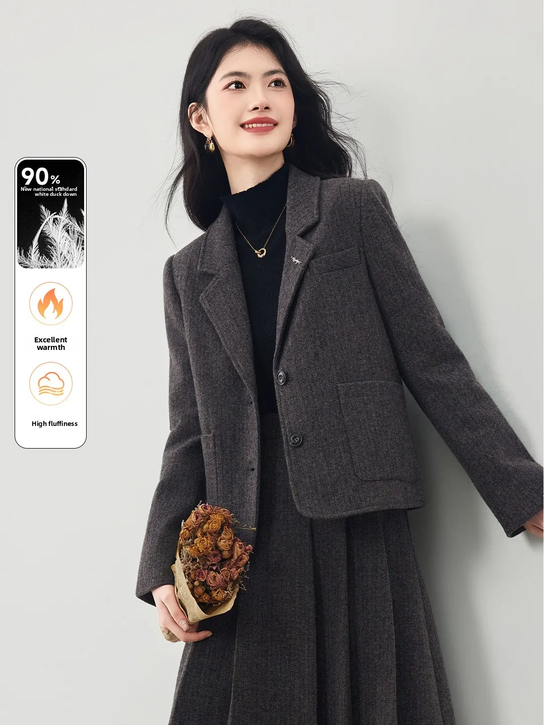 Xin Fei Yu Women's ort down Jaet 2025 New White Du Feather Tailored Coat Sli Commute Korean Loose Fit Warmth
Xin Fei Yu Women's ort down Jaet 2025 New White Du Feather Tailored Coat Sli Commute Korean Loose Fit Warmth