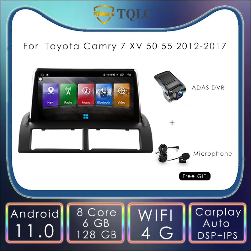 Автомагнитола TQLC, мультимедийная система на Android, с GPS, Dvd, для Toyota Camry 7, XV, Carplay
Автомагнитола TQLC, мультимедийная система на Android, с GPS, Dvd, для Toyota Camry 7, XV, Carplay