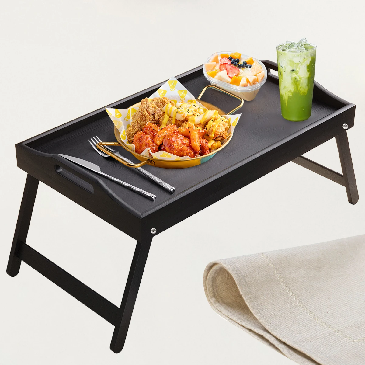 Bamboo Breakfast Bed Tray with Folding Legs - Perfect for Sofa, TV, Laptop or Snack Use - Serving Breakfast in Bed (Black/White)
Bamboo Breakfast Bed Tray with Folding Legs - Perfect for Sofa, TV, Laptop or Snack Use - Serving Breakfast in Bed (Black/White)