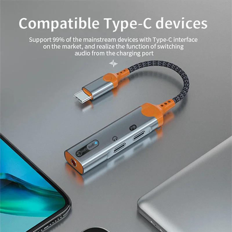 BAAE 3 in 1 Headphone Jack Adapter PD60W Fast Charging Splitter Type C to 3.5mm DAC Audio Dual Type C Earphone Converter-B
BAAE 3 in 1 Headphone Jack Adapter PD60W Fast Charging Splitter Type C to 3.5mm DAC Audio Dual Type C Earphone Converter-B