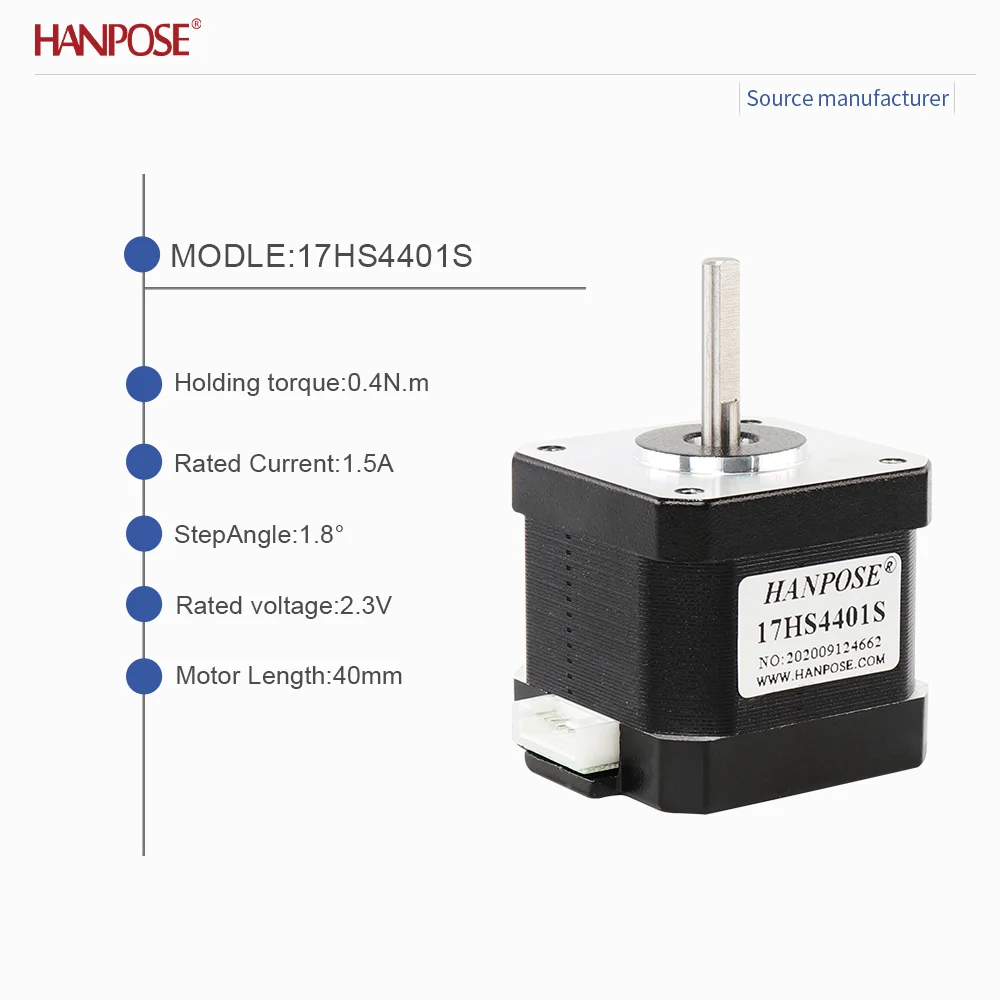 Двухфазный четырехпроводной шаговый двигатель NEMA17 17HS4401S 2,3 В 1,5 А, оборудование для автоматизации, прямые продажи от производителя швов робота
Двухфазный четырехпроводной шаговый двигатель NEMA17 17HS4401S 2,3 В 1,5 А, оборудование для автоматизации, прямые продажи от производителя швов робота