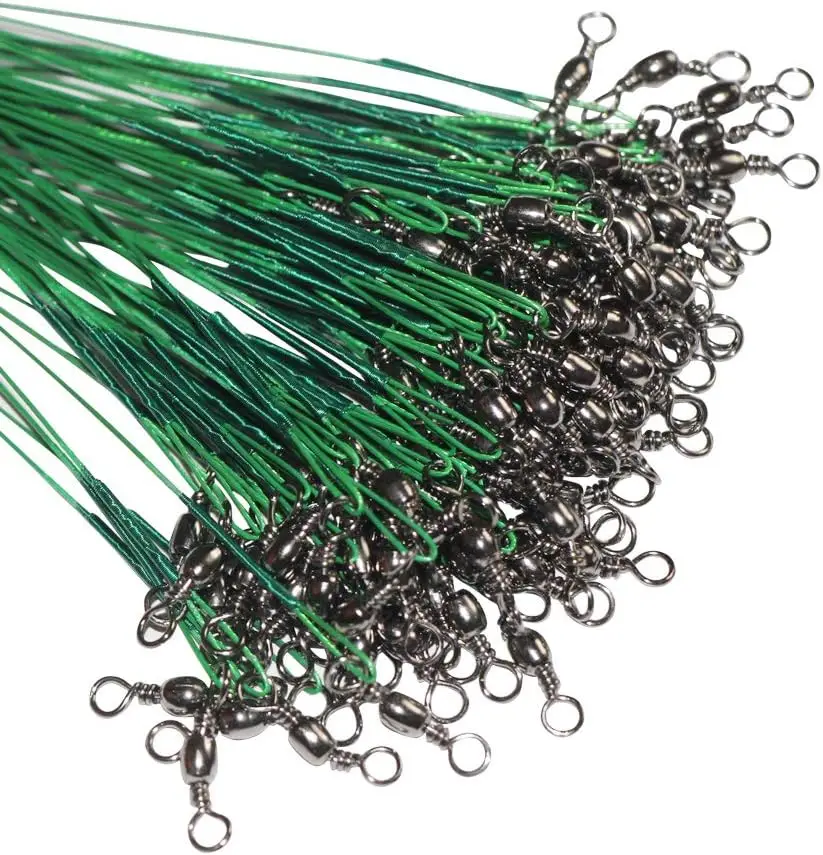 60pcs Fishing Wire Leaders Nylon-Coated with Swivels and Snaps 6/9/12 inch
60pcs Fishing Wire Leaders Nylon-Coated with Swivels and Snaps 6/9/12 inch