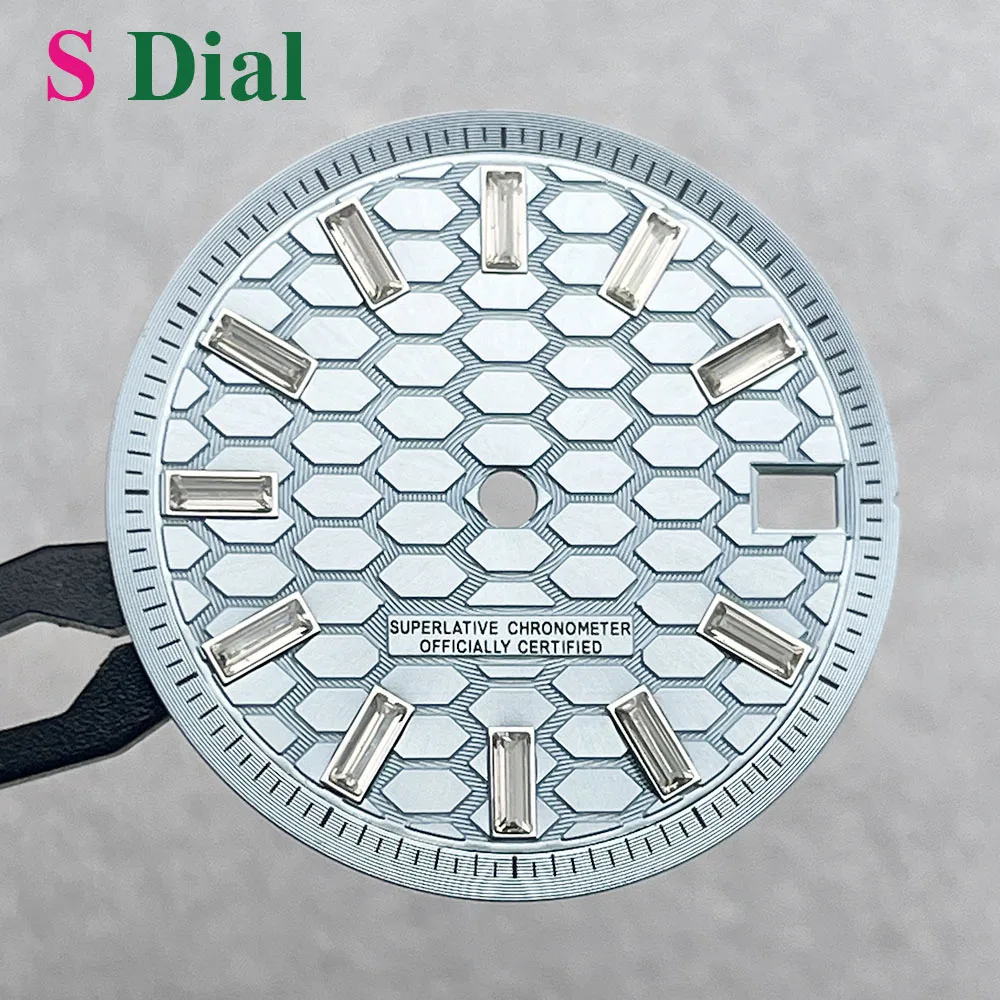 Мужские часы с циферблатом NH35, циферблат 28,5 мм, циферблат с логотипом S, подходит для аксессуаров для часов с механизмом NH35
Мужские часы с циферблатом NH35, циферблат 28,5 мм, циферблат с логотипом S, подходит для аксессуаров для часов с механизмом NH35