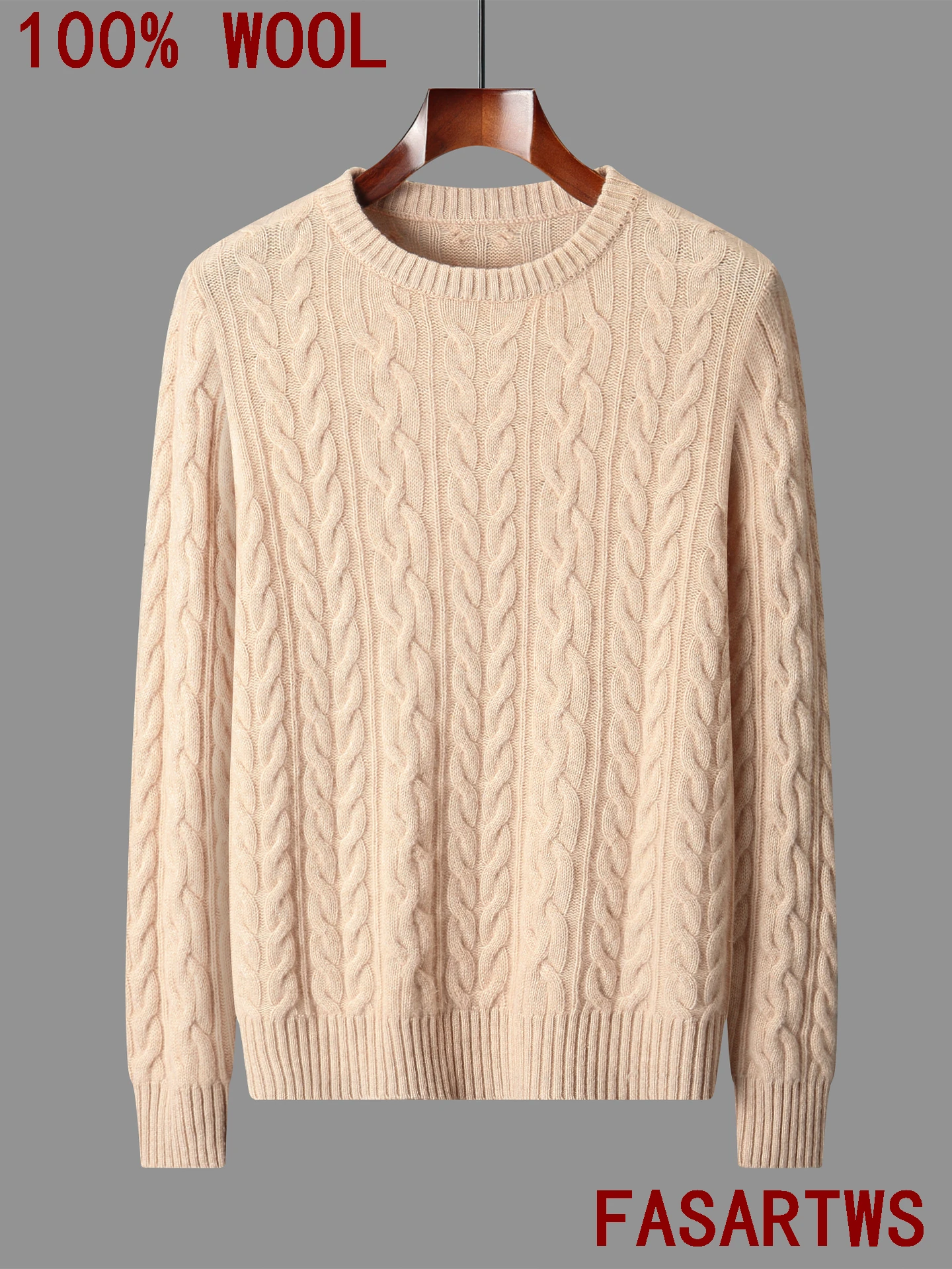Classic Twisted Flower Sweater Men Premium 100% Australian Wool Pullover Autumn Winter thickened Warm High-End Leisure Knitwear
Classic Twisted Flower Sweater Men Premium 100% Australian Wool Pullover Autumn Winter thickened Warm High-End Leisure Knitwear