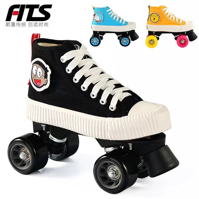 Colorful Canvas Roller Skates for Men and Women, Double-Row Skates, Flash Wheel, Outdoor Training Shoes
Colorful Canvas Roller Skates for Men and Women, Double-Row Skates, Flash Wheel, Outdoor Training Shoes