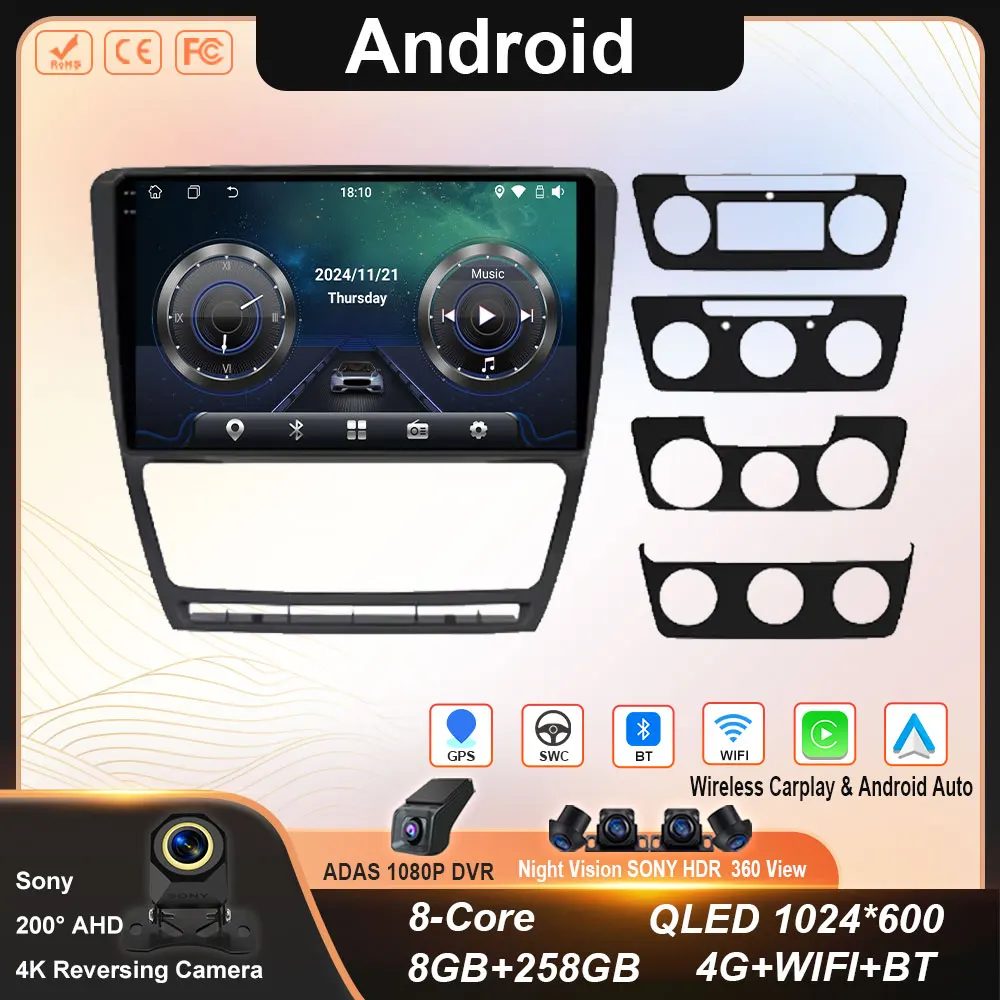 Android 14 Car Radio for Volkswagen Skoda Octavia 2 A5 2007 - 2014 Multimedia Video Player Navigation Carplay Head Unit No 2din
Android 14 Car Radio for Volkswagen Skoda Octavia 2 A5 2007 - 2014 Multimedia Video Player Navigation Carplay Head Unit No 2din