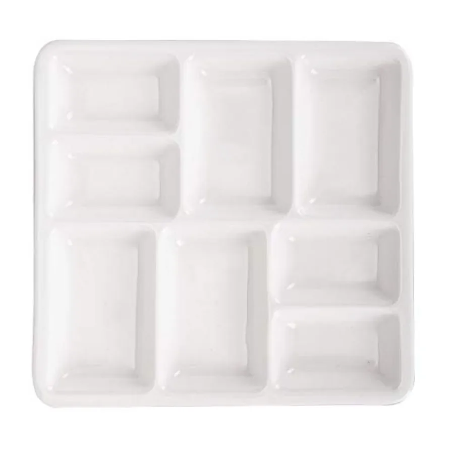 White Square Ceramic Artist Paint Palette, Porcelain Watercolor Palette, Ceramic Mixing Tray for Watercolor Gouache Painting
White Square Ceramic Artist Paint Palette, Porcelain Watercolor Palette, Ceramic Mixing Tray for Watercolor Gouache Painting