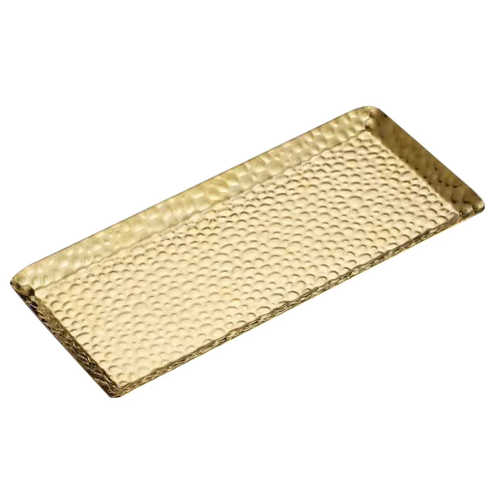 Rectangular Stainless Steel Tray with Hammered Texture Multiuse Storage Plate for Kitchen Bathroom Dressing Table Decorative
Rectangular Stainless Steel Tray with Hammered Texture Multiuse Storage Plate for Kitchen Bathroom Dressing Table Decorative