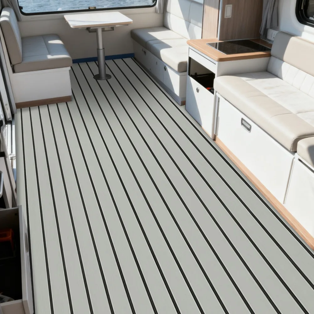 EVA Anti-Slip Mat, 94.5x35.4 Inch Grey Black, Waterproof Marine Flooring Mat for RV Boat, Corrosion Resistant, Noise Reduction
EVA Anti-Slip Mat, 94.5x35.4 Inch Grey Black, Waterproof Marine Flooring Mat for RV Boat, Corrosion Resistant, Noise Reduction