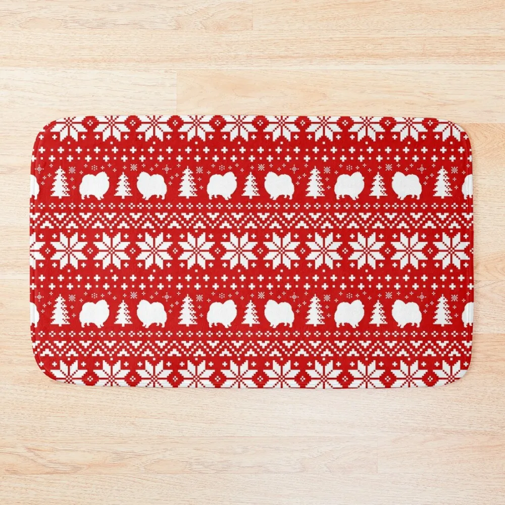 Pomeranian Dog Silhouettes Red and White Christmas Holiday Pattern Bath Mat Bedroom Carpet Bathroom Carpets Bathroom Rugs Mat
Pomeranian Dog Silhouettes Red and White Christmas Holiday Pattern Bath Mat Bedroom Carpet Bathroom Carpets Bathroom Rugs Mat