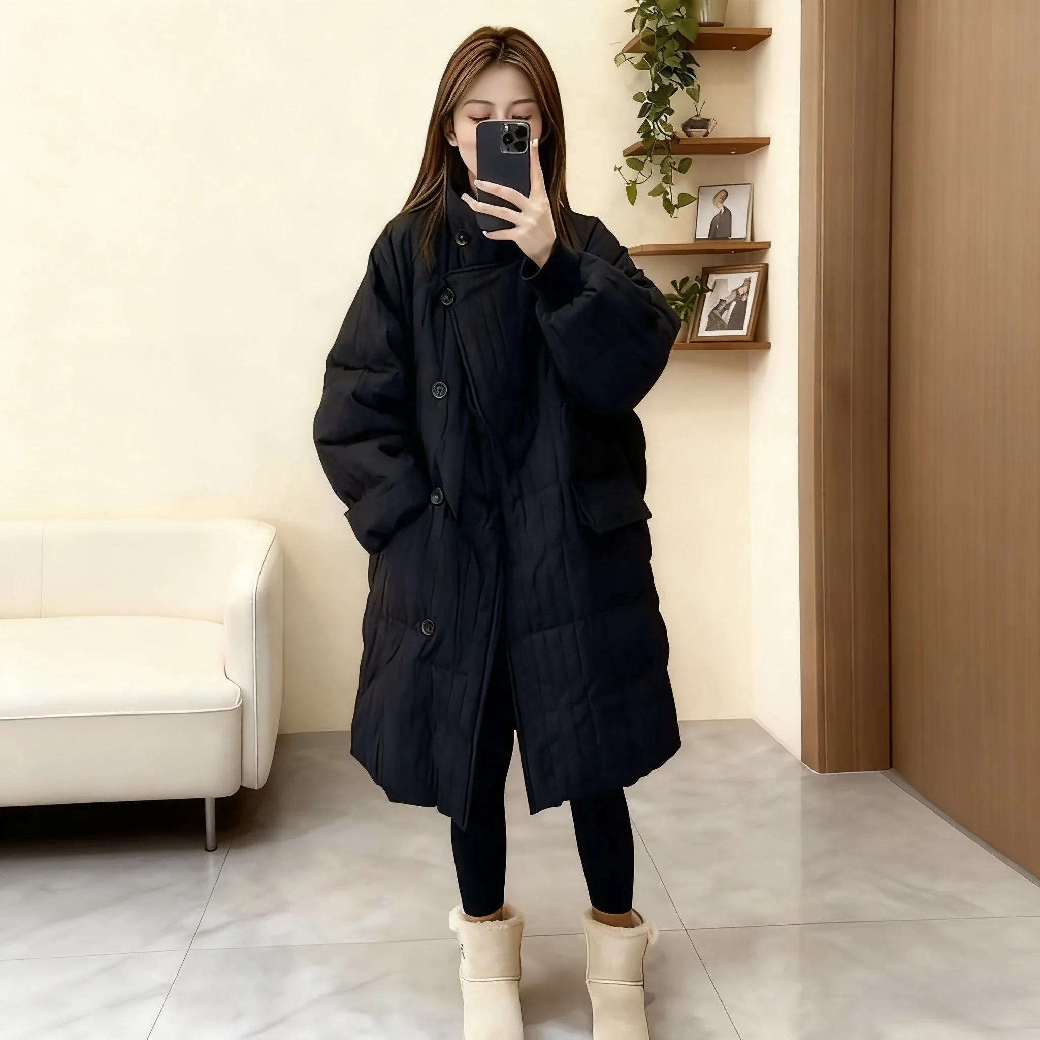 Textured Folded Loose Fit Mid-Length Cotton Jacket Pure Color Open Cardigan Winter New Style American Style Commute Fashion
Textured Folded Loose Fit Mid-Length Cotton Jacket Pure Color Open Cardigan Winter New Style American Style Commute Fashion