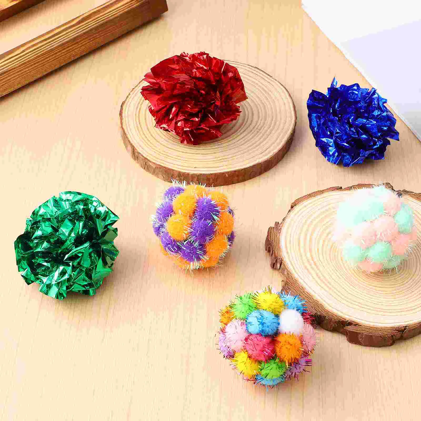 25 Pcs Cat Toys Crinkle Cat Balls Toys with Plush Balls Indoor Cat Kitten Interactive Toys crinkle balls for cats
25 Pcs Cat Toys Crinkle Cat Balls Toys with Plush Balls Indoor Cat Kitten Interactive Toys crinkle balls for cats