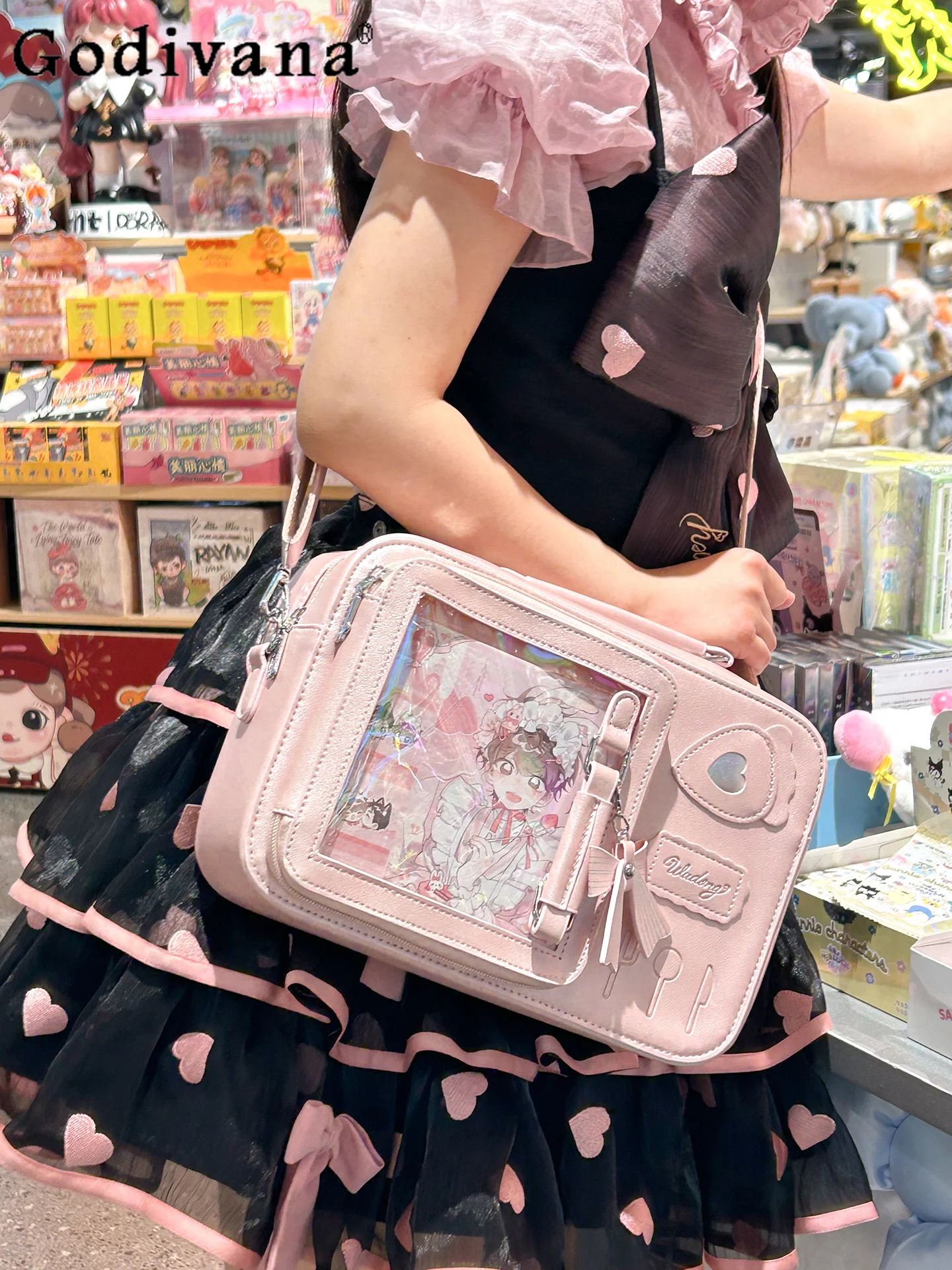 2D Japanese Original Lolita Pain Bag Small Capacity Transparent Daily Versatile Commuting Casual Crossbody Bag for Women
2D Japanese Original Lolita Pain Bag Small Capacity Transparent Daily Versatile Commuting Casual Crossbody Bag for Women