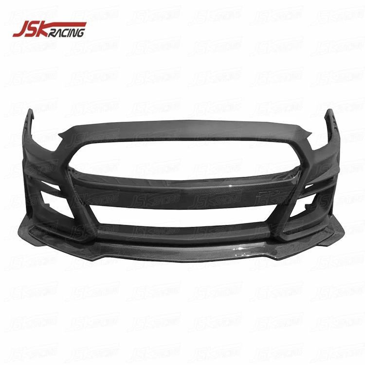 Her GT500-style semi-carbon fiber front bumper for the 2015-2018 Ford Mustang
Her GT500-style semi-carbon fiber front bumper for the 2015-2018 Ford Mustang