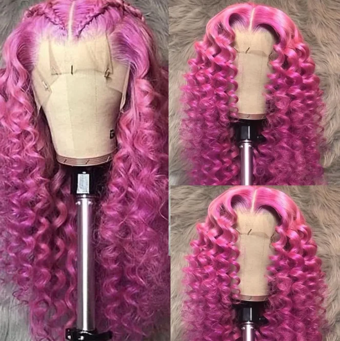 Rose Pink Wig 13x4 HD Curly Lace Frontal Wig Glueless Deep Wave Wigs Synthetic And Blend Heat Resistant Ready Wear On Clearance
Rose Pink Wig 13x4 HD Curly Lace Frontal Wig Glueless Deep Wave Wigs Synthetic And Blend Heat Resistant Ready Wear On Clearance