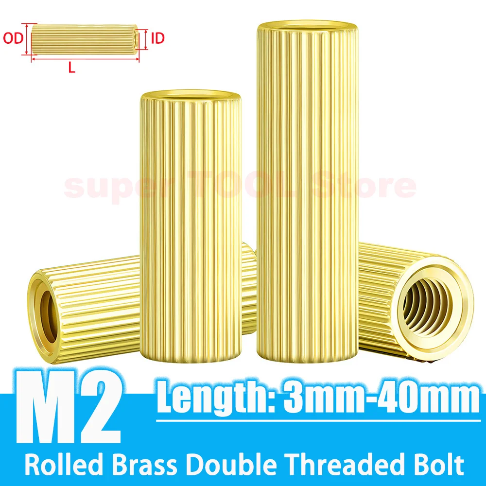 M2 Knurled Brass Double End Stud Round Isolation Spacer Column Camera Mount Screw Standoff Connector Fasteners Length 3mm-40mm
M2 Knurled Brass Double End Stud Round Isolation Spacer Column Camera Mount Screw Standoff Connector Fasteners Length 3mm-40mm