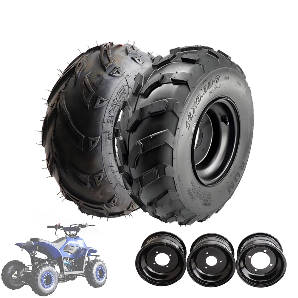 16 inch Off-road Wheels 16x8-7 Tubeless Tires 4PR For 110cc 125cc ATV UTV Quad Go Kart Golf Cart Riding Lawn Mower Dune Buggy
16 inch Off-road Wheels 16x8-7 Tubeless Tires 4PR For 110cc 125cc ATV UTV Quad Go Kart Golf Cart Riding Lawn Mower Dune Buggy