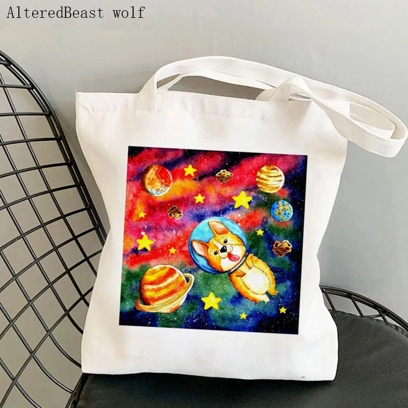 Women Shopper bag Corgi space love Printed Kawaii Bag Harajuku Shopping Canvas Shopper Bag girl handbag Tote Shoulder Lady Bag
Women Shopper bag Corgi space love Printed Kawaii Bag Harajuku Shopping Canvas Shopper Bag girl handbag Tote Shoulder Lady Bag