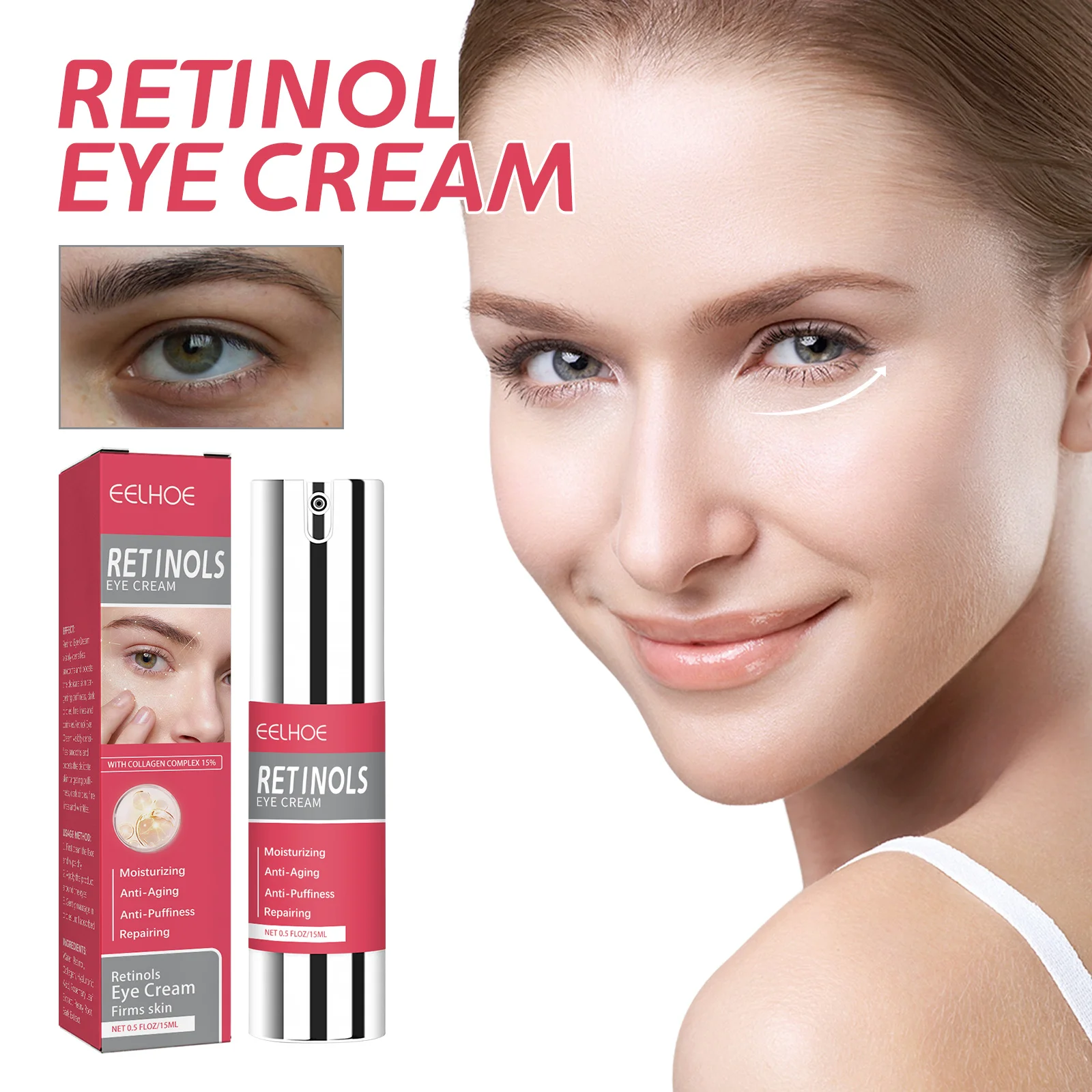 Retinol Moisturizing Eye Cream Dark Circle & Wrinkle Treatment Hydrating Firming Eye Care, Anti-Aging Eye Serum
Retinol Moisturizing Eye Cream Dark Circle & Wrinkle Treatment Hydrating Firming Eye Care, Anti-Aging Eye Serum