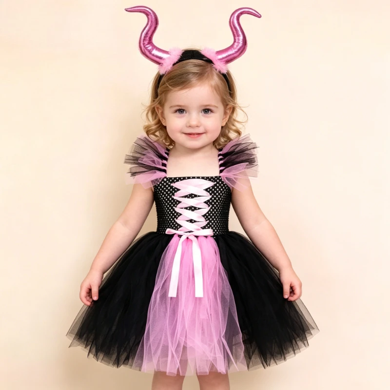 Children's Fantasy Witch Costume Dress with Headpiece, Halloween Party Fancy Outfit, Kids Stage Performance Evening Gown
Children's Fantasy Witch Costume Dress with Headpiece, Halloween Party Fancy Outfit, Kids Stage Performance Evening Gown