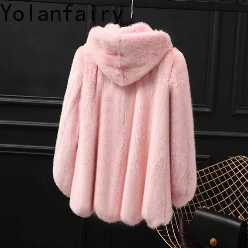 Fashion Mink Coats Hooded Real Fur Coat Women Winter Pink Fur Jackets for Women Mink Fur Jacket Casual Outwear Pelliccia Donna
Fashion Mink Coats Hooded Real Fur Coat Women Winter Pink Fur Jackets for Women Mink Fur Jacket Casual Outwear Pelliccia Donna