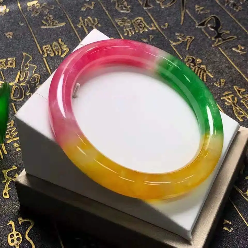 Natural Original Ecological Pattern Jadeit High Ice Exquisite Color Bracelet Jade Bangles Jewelry
Natural Original Ecological Pattern Jadeit High Ice Exquisite Color Bracelet Jade Bangles Jewelry