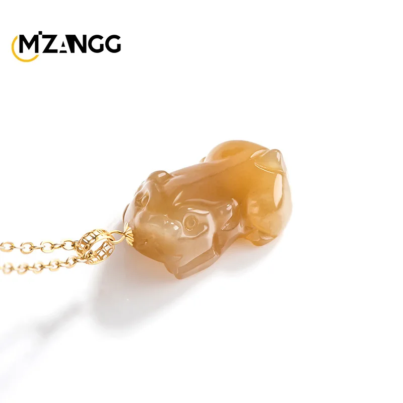 Natural Hetian Jade Sugar Material Yellow PiXiu Pendant 18K Gold Inlay Fashion High Grade Necklace for Men and Women
Natural Hetian Jade Sugar Material Yellow PiXiu Pendant 18K Gold Inlay Fashion High Grade Necklace for Men and Women