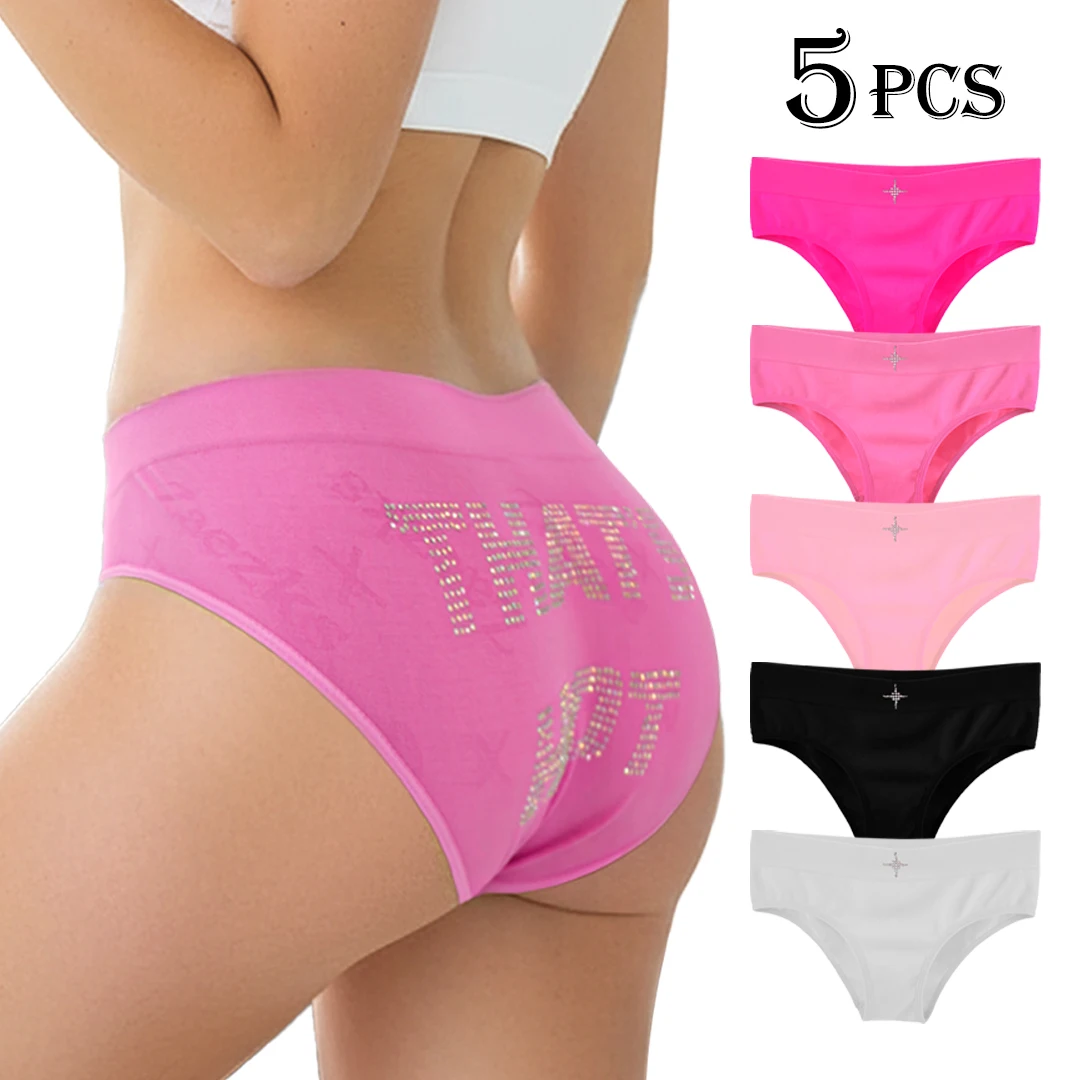 Бесшовные треугольные брюки со средней талией из 5 предметов, мягкое и удобное, элегантное и модное нижнее белье со стразами, гладкая ткань
Бесшовные треугольные брюки со средней талией из 5 предметов, мягкое и удобное, элегантное и модное нижнее белье со стразами, гладкая ткань
