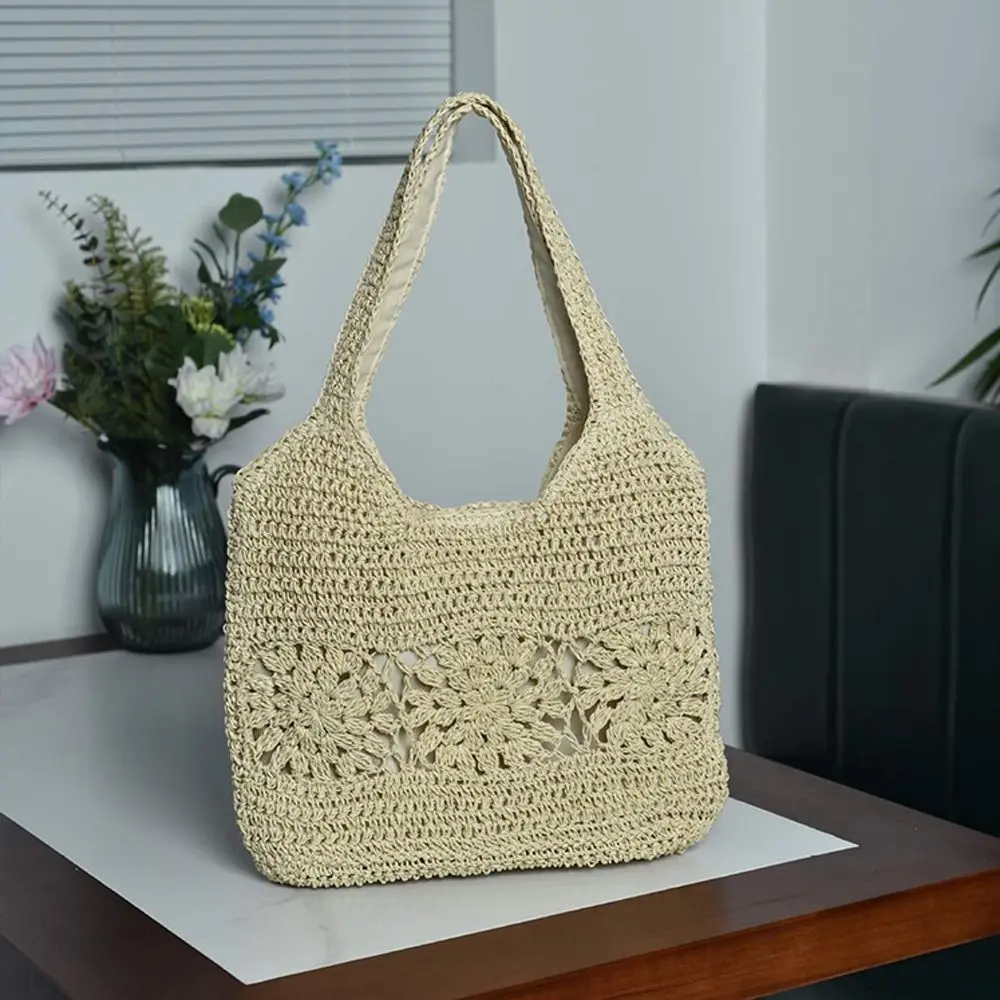 Casual Woven Women Shoulder Bag Large Capacity Hollow Beach Straw Bags Bohemian Summer Underarm Bag Ladies
Casual Woven Women Shoulder Bag Large Capacity Hollow Beach Straw Bags Bohemian Summer Underarm Bag Ladies