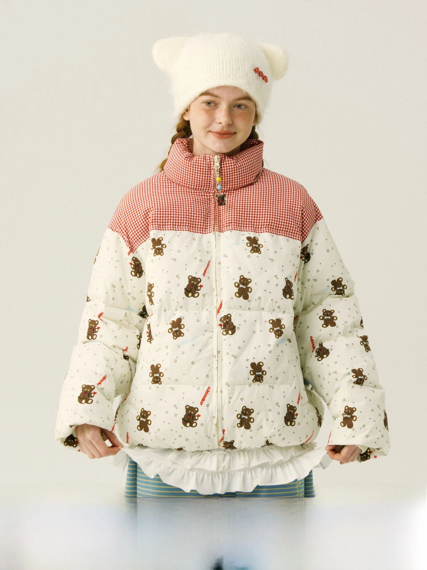 Oddmaker Bear Print Color Block Thickened Loose Women's Cotton Jacket Autumn Winter New Arrival Fashion Ladies' Short Coat
Oddmaker Bear Print Color Block Thickened Loose Women's Cotton Jacket Autumn Winter New Arrival Fashion Ladies' Short Coat